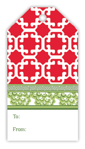 Monserrat Red Christmas Gift Tags, Pack of 10