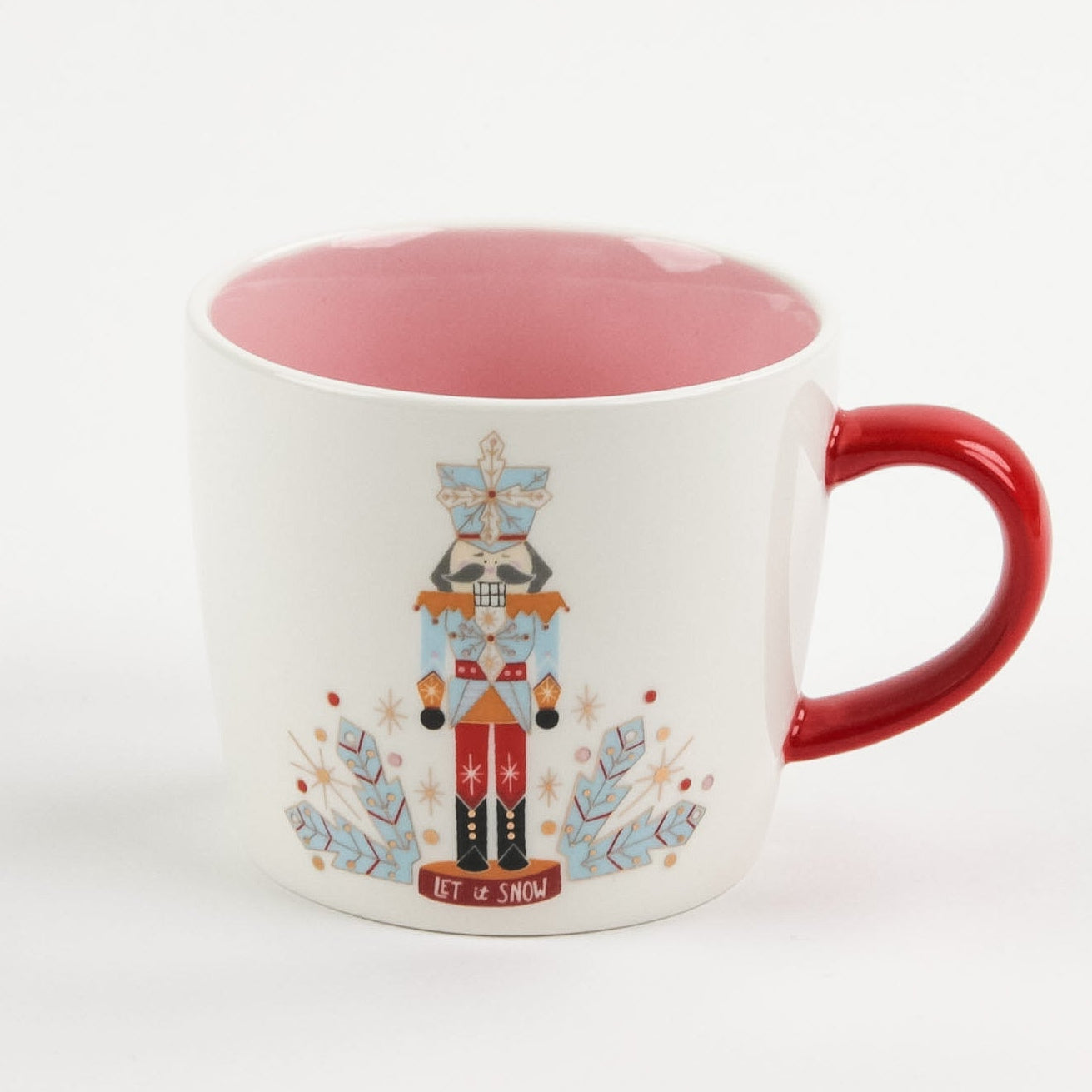 Ceramic Mug  with a Nutcracker and snow design