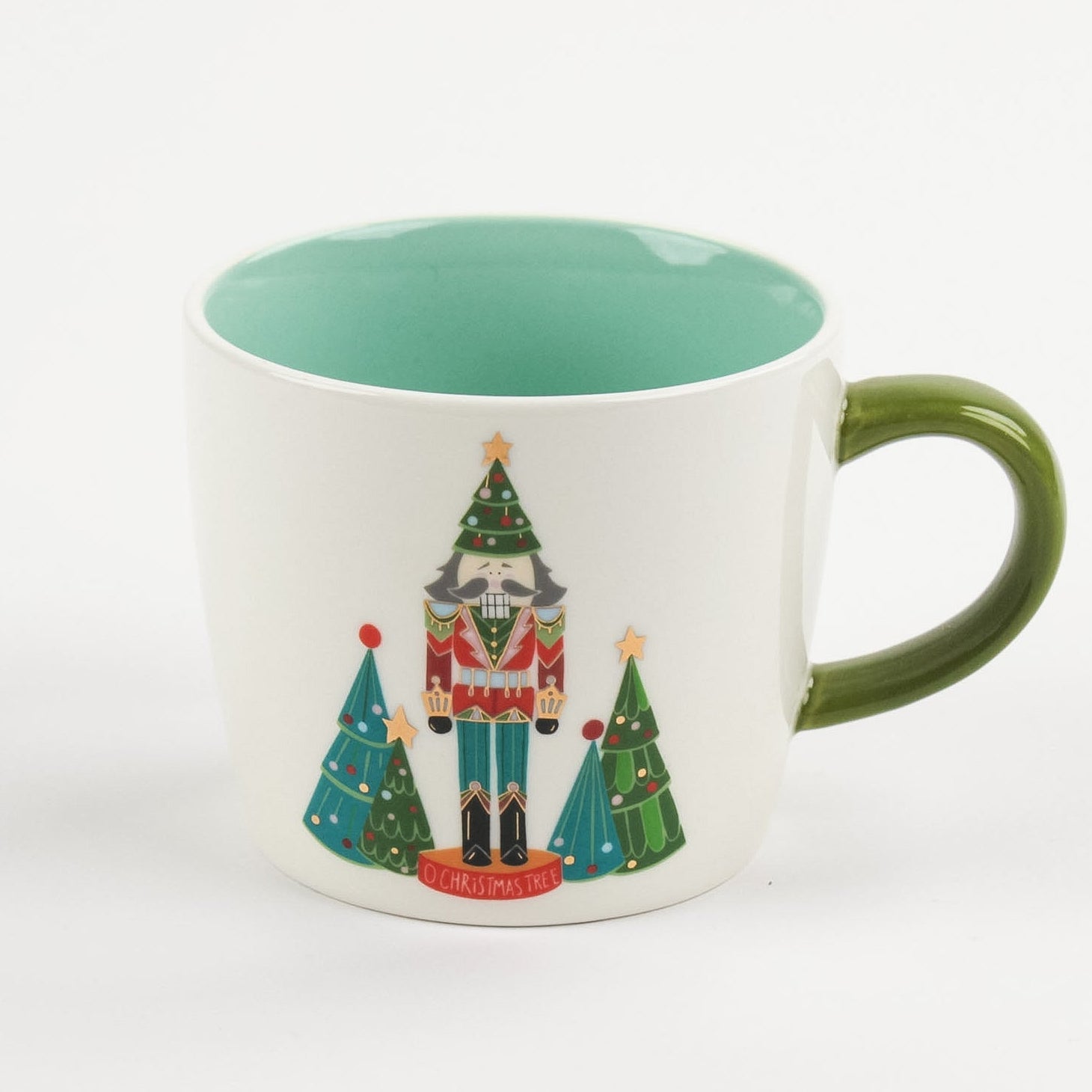 Ceramic Mug  with a Nutcracker and Christmas tree design