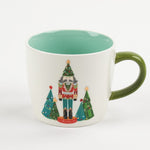 Ceramic Mug  with a Nutcracker and Christmas tree design