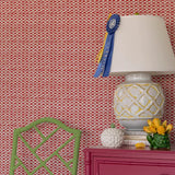 Old Jaipur Unpasted Wallpaper - Geranium Red