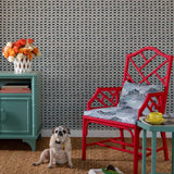 Old Jaipur Unpasted Wallpaper - Navy Blue