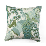 Back view of Old Peking Celadon Green outdoor pillow.