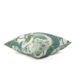 Side view of tropical coastal outdoor pillow.