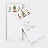 a skinny luxe notepads with Pagodas Christmas themed/design in a white background