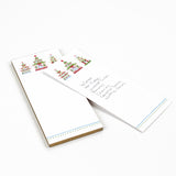 a skinny luxe notepads with Pagodas Christmas themed/design in a white background