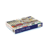 1000-piece Paris Metro cityscape puzzle box featuring illustrated Parisian buildings, Eiffel Tower, bustling street scene, and colorful storefronts.