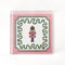Nutcracker Square Acrylic Tray with in medium size with pink and green border and Nutcracker in the center.