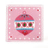a large pink square Acrylic Trays with Ornament motif on it on a white background