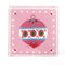 a large pink square Acrylic Trays with Ornament motif on it on a white background