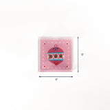 Pink Ornaments Christmas Acrylic Tray (Small) with dimension of 6" x 6".