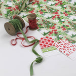 Pug Christmas Wrapping paper with a pug and Christmas tree motif