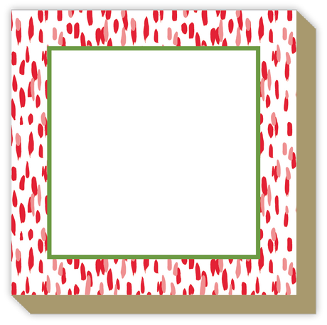 Club House Red with Green Border Luxe Notepad