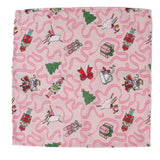 Nutcracker Ribbons Christmas Cloth Dinner Napkins, Set of 4