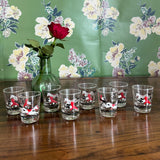 Vintage Horse and Rider Shot Glasses, Set of 8.