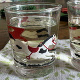 Vintage Horse and Rider Shot Glasses, Set of 8.