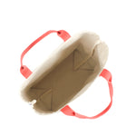 a large Rock Lobster canvas tote bag with a lobster pattern showing the inside, against a white background.