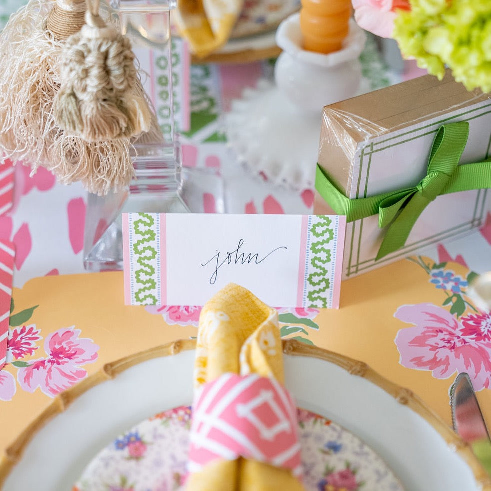 Pink Harbor Trail Place card