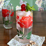 Vintage Run for the Roses Drinks Glasses, Set of 6