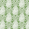 Round Hill Pineapple outdoor wallpaper featuring a green tropical pineapple pattern.