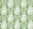 Round Hill Pineapple outdoor wallpaper featuring a green tropical pineapple pattern.