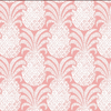 Round Hill fabric featuring a pink pineapple pattern for coastal and tropical décor.