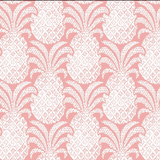 Round Hill fabric featuring a pink pineapple pattern for coastal and tropical décor.
