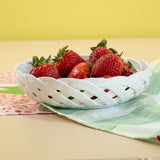 Vintage Italian Ceramic Woven Serving Dish