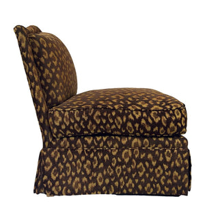 Vintage Leopard Print Slipper Chairs, Pair