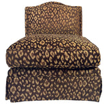 Vintage Leopard Print Slipper Chairs, Pair