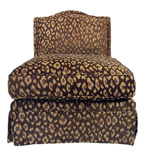 Vintage Leopard Print Slipper Chairs, Pair