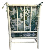 Faux-Bamboo Armchair w/Madcap Cottage Old Peking Upholstery