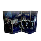 Vintage Low Four-Panel Chinoiserie Screen