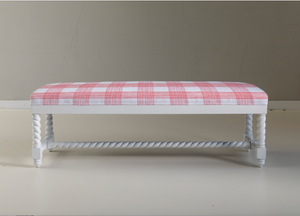 Grand Tour Bench w/Gin Lane Celery Upholstery