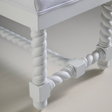 Grand Tour Bench w/Gin Lane Rhubarb Gingham Upholstery