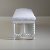 Grand Tour Bench w/Gin Lane Celery Green Gingham Upholstery