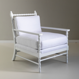 Think of England Armchair w/Gin Lane Rhubarb Gingham Upholstery
