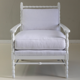 Think of England Armchair w/Gin Lane Rhubarb Gingham Upholstery