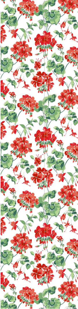 Cottage Grove Geranium Red No-Iron Table Runner