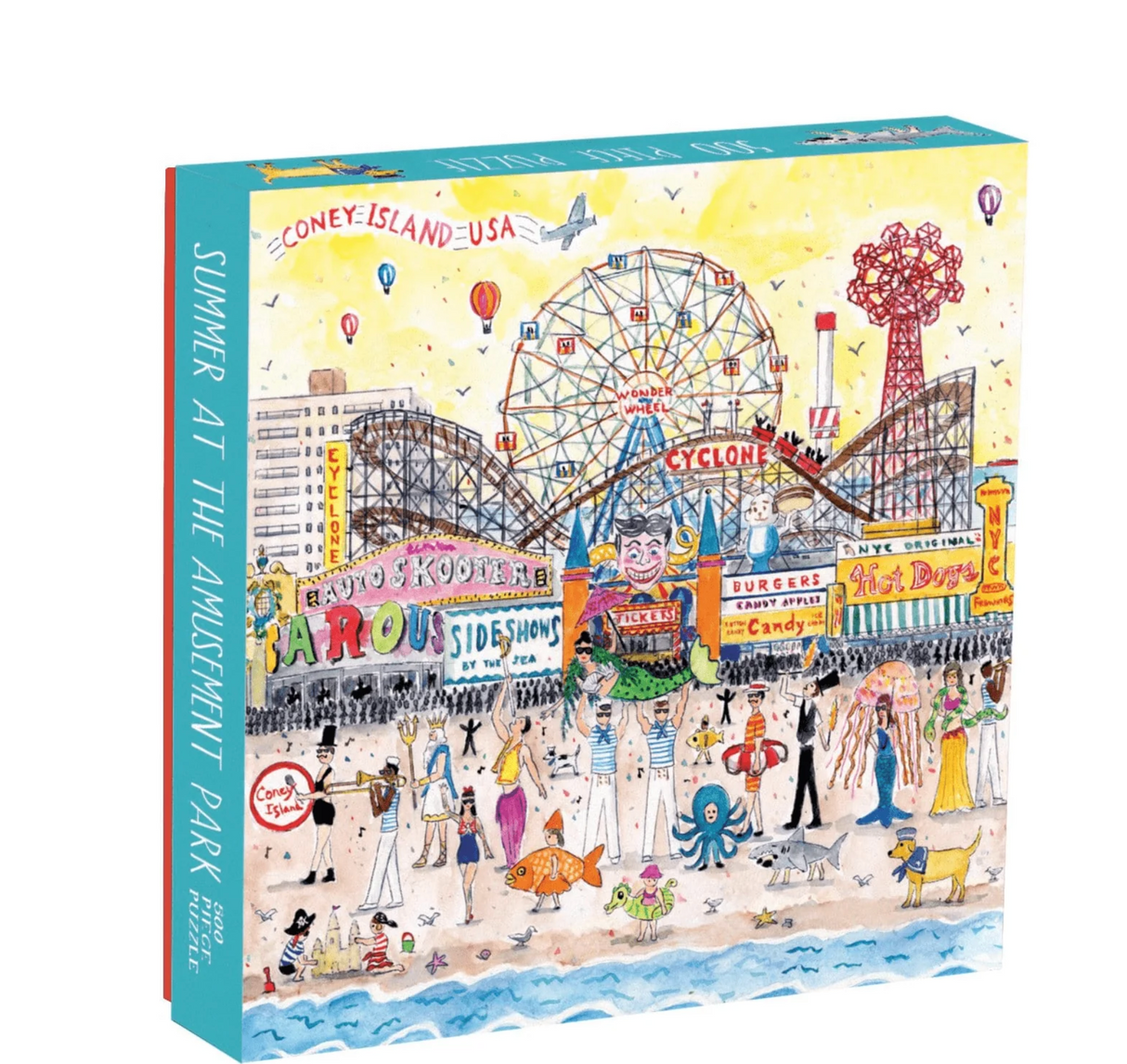 Summer at the Amusement Park/Coney Island 500-Piece Jigsaw Puzzle