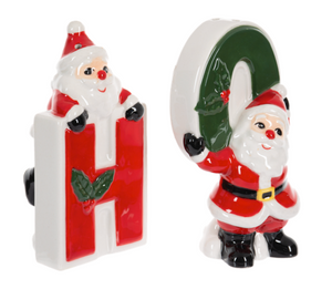 Christmas Santas Salt/Pepper Shakers, Set of 2