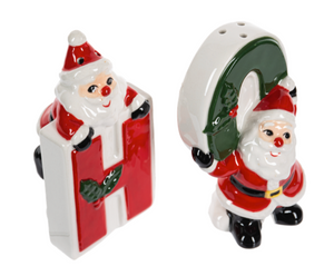 Christmas Santas Salt/Pepper Shakers, Set of 2