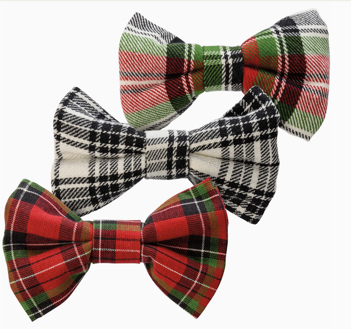 Plaid Christmas Dog/Cat Bowties, Medium/Large