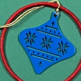 Pink, Blue, Red and Green Mod Christmas Ornament Gift Tie-Ons