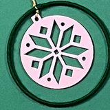 Pink, Blue, Red and Green Mod Christmas Ornament Gift Tie-Ons