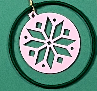 Pink, Blue, Red and Green Mod Christmas Ornament Gift Tie-Ons