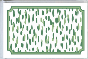 Club House Meadow Green Rectangular Acrylic Tray, 2 Sizes