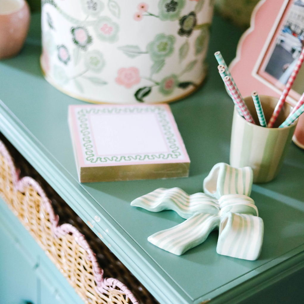 Swans Island Blue Floral Wastepaper Basket
