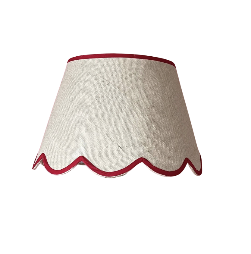 Harbor Trail Hand-Painted Pink and Green Lamp