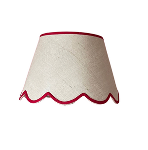 Harbor Trail Hand-Painted Pink and Green Lamp